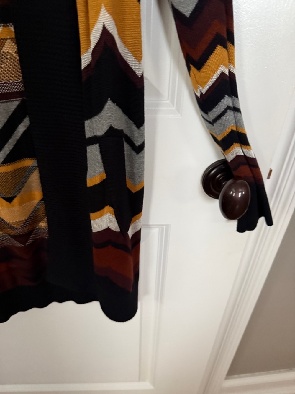 Missoni for Target Chevron Knit Cardigan in Rust, Mustard, Black, brown & Gray - Picture 6 of 8